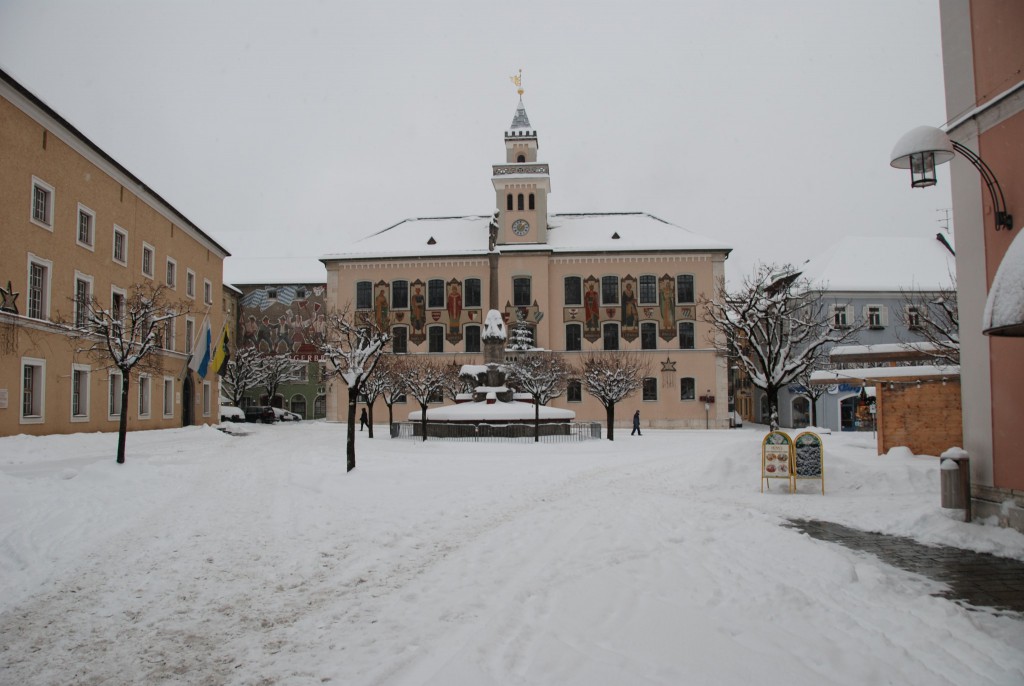 Rathausplatz im Winter