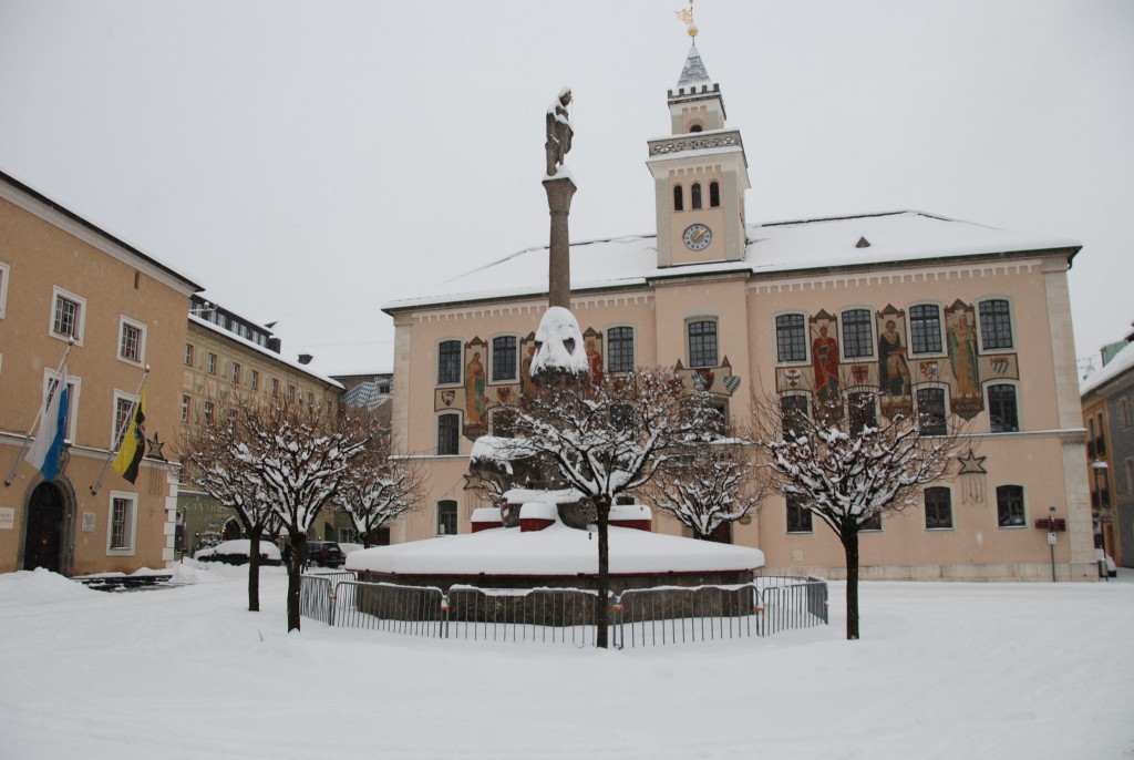 Rathausplatz im Winter